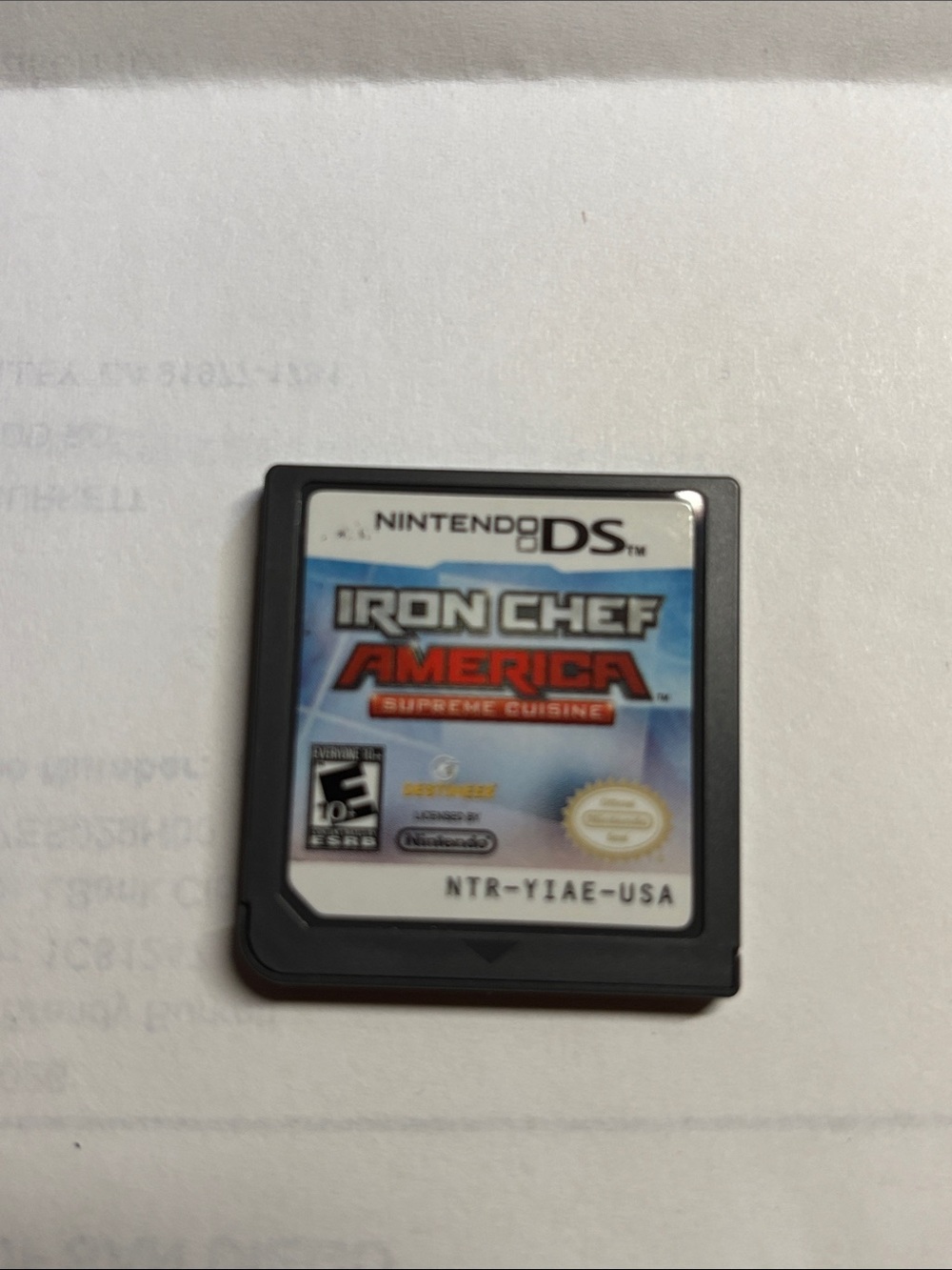 Nintendo DS Iron Chef America Cartridge